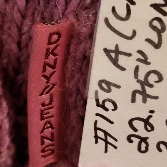 #159A N W/O T DKNY JEANS mauve alpaca cardigan Small - Picture 2 of 8